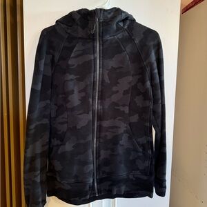 lululemon athletica Black and Gray Hooded Jacket